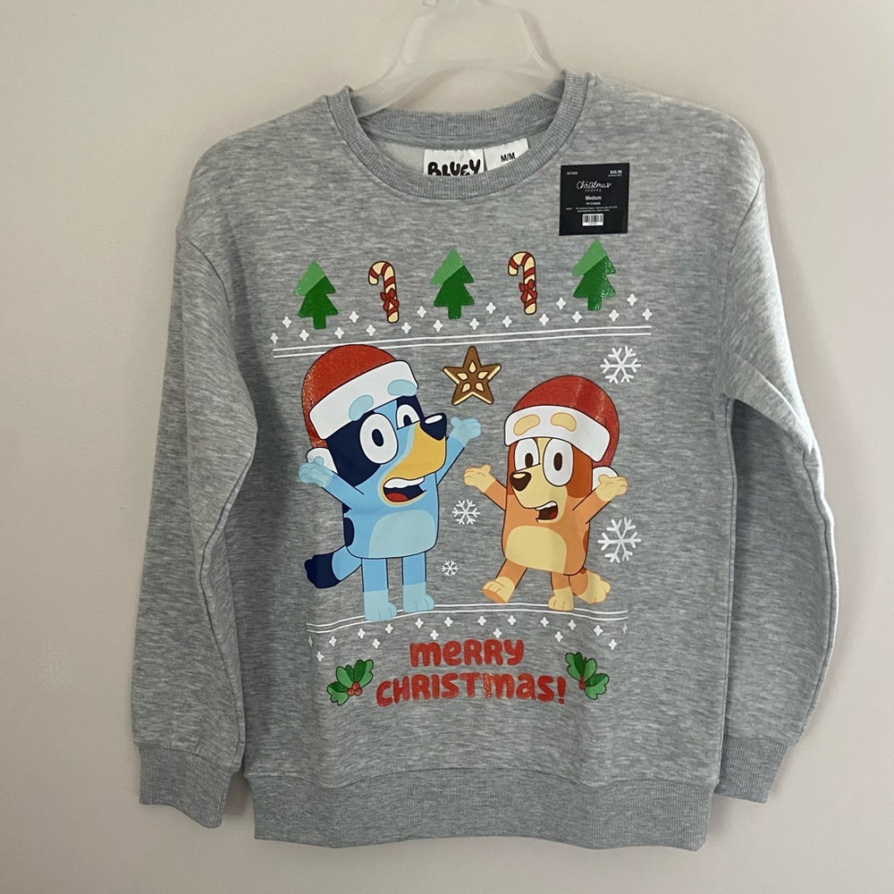 Bluey Christmas Sweatshirt Kids Size Medium